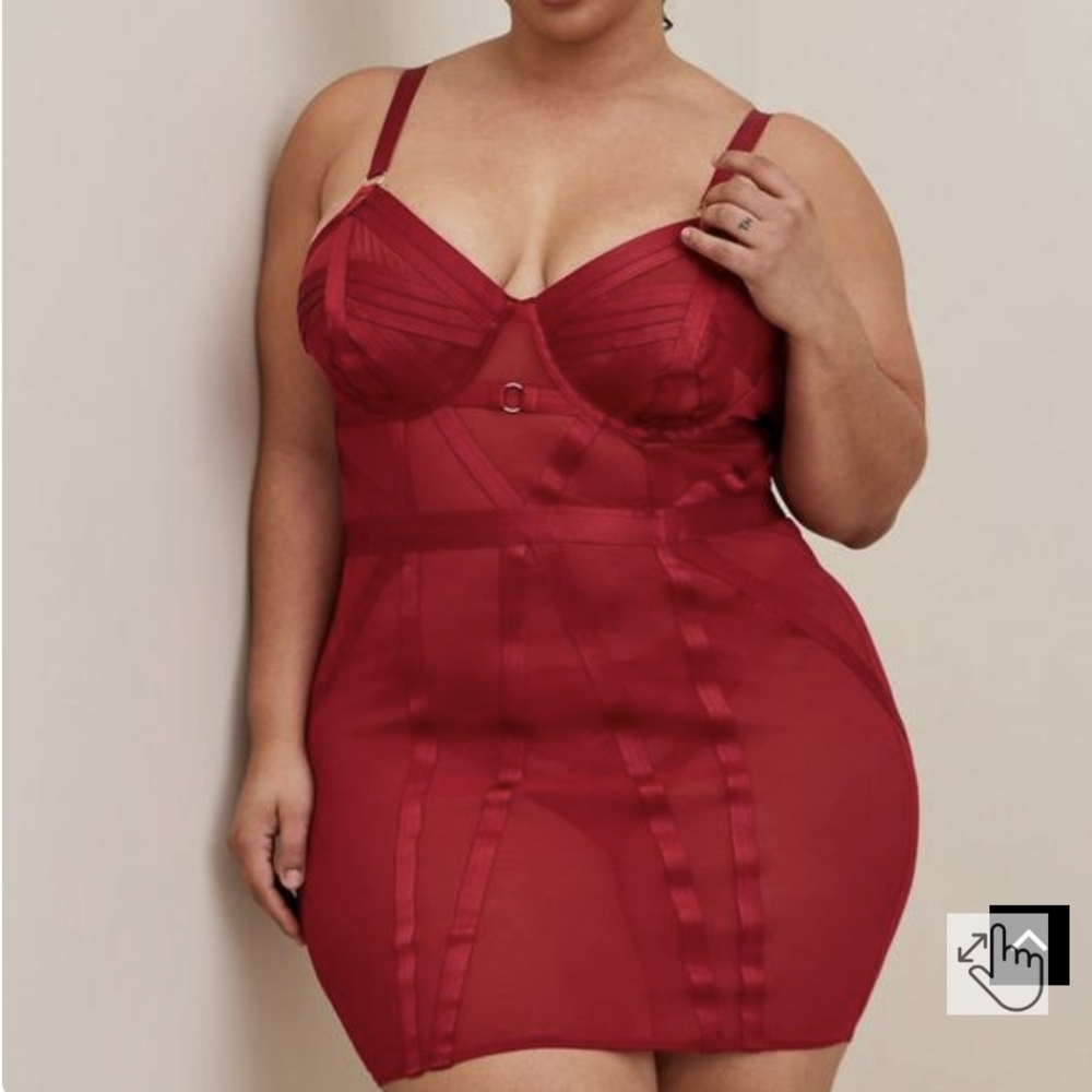 NWT ~ Torrid Cutout Strappy Chemise Shapewear Lingerie